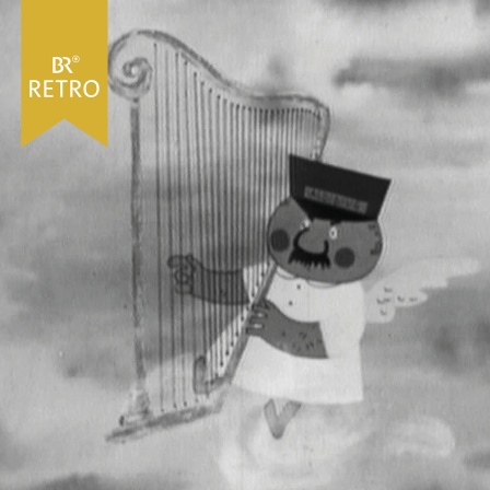 Zeichentrick Engel mit Harfe | Bild: BR Archiv
