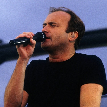 Phil Collins bei einem Genesis-Konzert im Jahr 1992 in Berlin