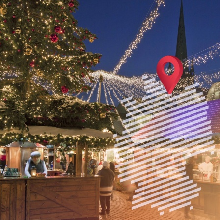 Ein Weihnachtsmarkt in der Hansestadt Lübeck.