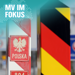 Ein deutscher und ein polnischer Grenzstein