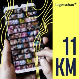 Verschiedene pornografische Bilder sind auf dem Display eines Smartphones zu sehen.