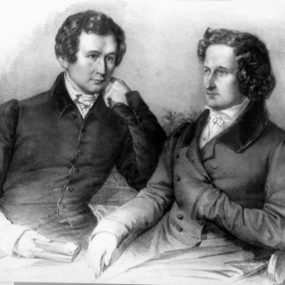 Märchenerzähler Jakob (r) und Wilhelm Grimm