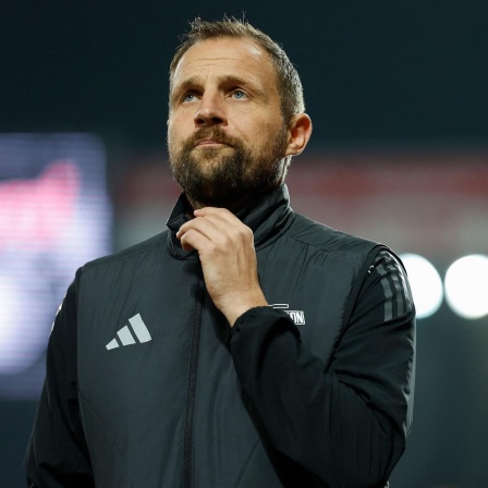 Union Berlins Trainer Bo Svensson vor dem Spiel gegen den SC Freiburg