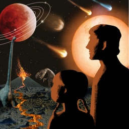 Podcast-Grafik zeigt Bedrohung der Menschheit durch Naturkatastrophen