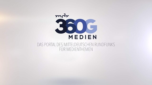 Logo der Sendung Medien360g, auf weißem Untergrund steht: Das Portal des Mitteldeutschen Rundfunks für Medienthemen.
