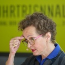 Intendantin Barbara Frey spricht auf der Auftakt-Pressekonferenz der Ruhrtriennale.