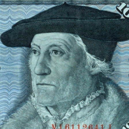 Das zeitgenössische Porträt auf dem Hundertmarkschein der D-Mark zeigte den deutsch-schweizerischen Kosmografen und Hebraisten Sebastian Münster (1488-1552).