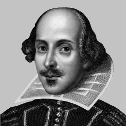 William Shakespeare (Portrait schwarz-weiß)