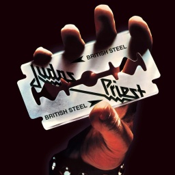 Das Plattencover von &#034;British Steel&#034; von 1980, dem vermutlich bekanntesten Album von Judas Priest.