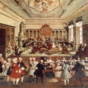 Konzert im Zunfthaus zu Zürich. (Gemälde von 1740/50)