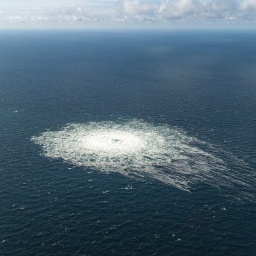 Vor der Küste von Bornholm/Dänemark kann am 27. September 2022 eine große Störung in der Ostsee beobachtet werden. 