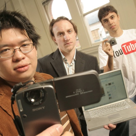 YouTube Gründer, Steve Chen, Ceo Chad Hurley und Jawed Karim