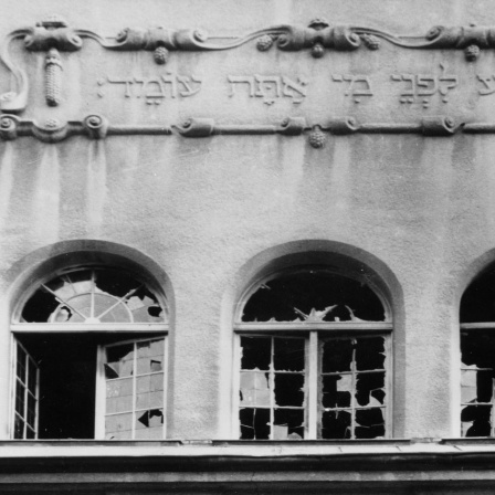 Kieler Synagoge nach der Zerstörung in der Reichspogromnacht 1938