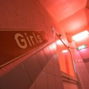 Schilder mit der Aufschrift "Girls" zeigen den Weg zu den Sexarbeiterin im Laufhaus "Sex Inn".