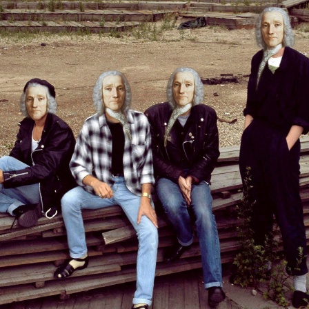 Fotomontage aus einem Gruppenfoto von Depeche Mode mit einkopierten Köpfen von Domenico Scarlatti