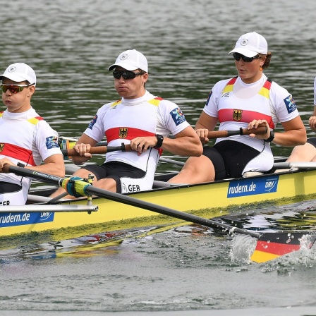 Wettbewerbe wie die Paralympics sind eine Bühne: Susanne Lackner sitzt im Mixed-Vierer bei einer Ruder-WM im Boot und trägt das Deutschland-Trikot.