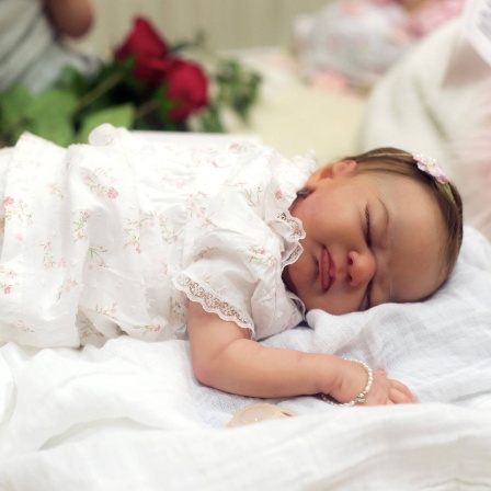 Eine Reborn-Baby-Puppe in einer Ausstellung in Utah, U.S.