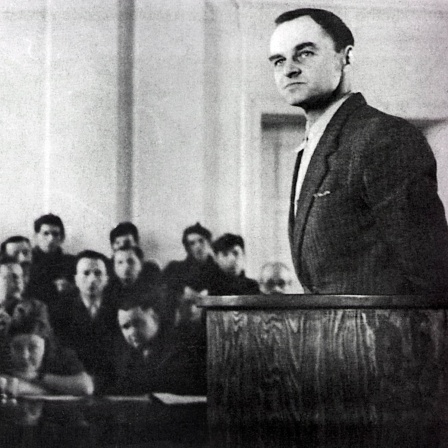 Witold Pilecki bei seiner Gerichtsverhandlung - Marek Skorupski