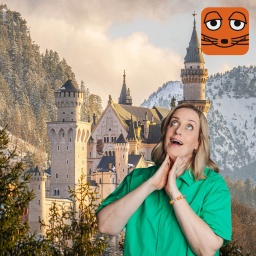 Verena vor Schloss Neuschwanstein