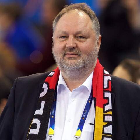 DHB-Präsident Andreas Michelmann beim Vorrundenspiel Deutschlands gegen Chile bei der Handball-WM in Frankreich.