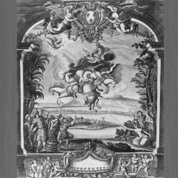 Jean-Baptiste Lully, Der Sturz des Phaeton. - Federzeichnung, laviert. Kopie nach Jean Berain (1637-1711)