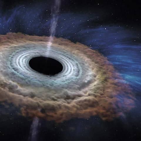 Ein schwarzes Loch im Universum