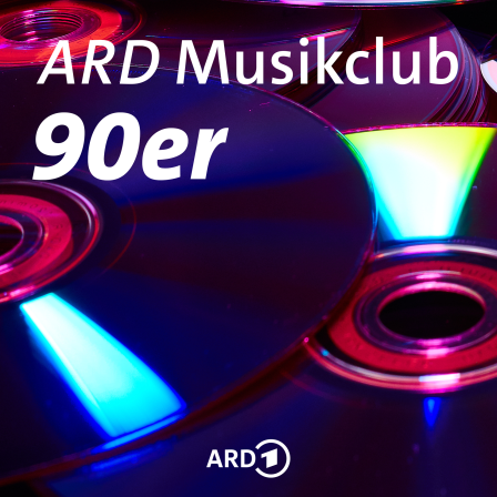 Viele CDs übereinader liegend mit dem Schriftzug "ARD Musikclub 90er", die CDs stehen wie kein anderes Medium für die 90er