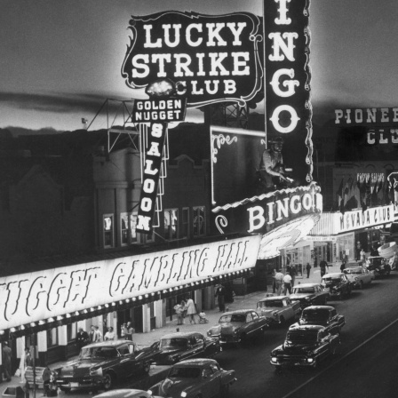 Las Vegas bei Nacht in den Fünfzigern.
