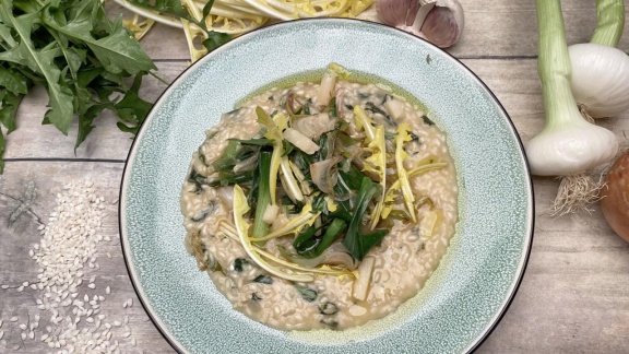 Ard-buffet - Rezept: Löwenzahnrisotto Mit Glasierten Frühlingszwiebeln