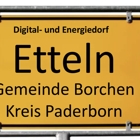 Ortsschild Etteln Gemeinde Borchen