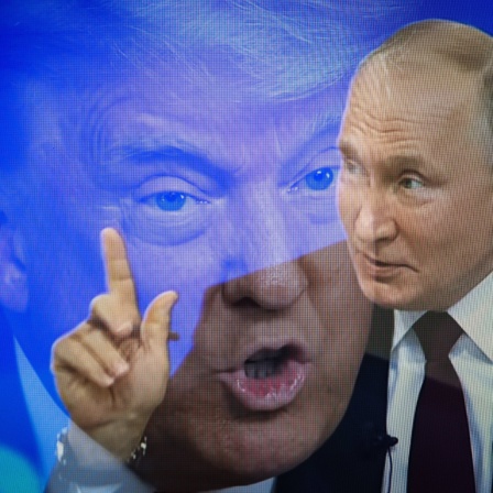 Photomontage: Donald Trump und Putin