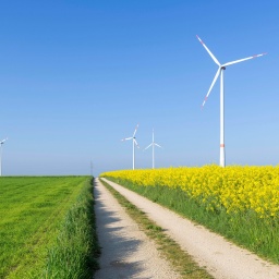 Weg mit Windrädern
