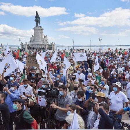 Demonstrantinnen am 27.6.2020 in Lissabon