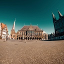 Panorama-Aufnahme Bremer Marktplatz mit Rathaus und Bürgerschaft