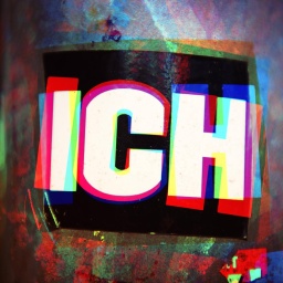 Aufkleber mit der Aufschrift "ICH"