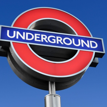 Ein Underground-Schild in London.