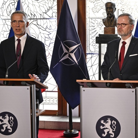 Jens Stoltenberg und Petr Fiala