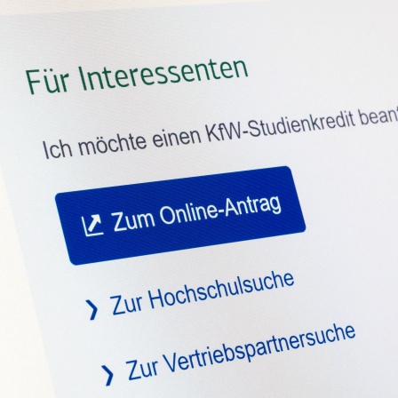 Online-Antrag für einen KfW-Studienkredit