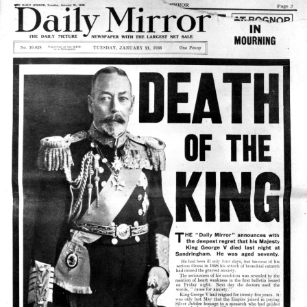 Zeitungsartikel zum Tod von König George V.