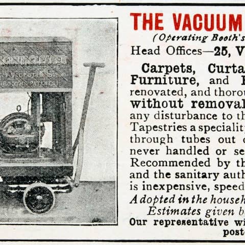 Werbung für die The "Vacuum Cleaner Company" aus dem Jahre 1906