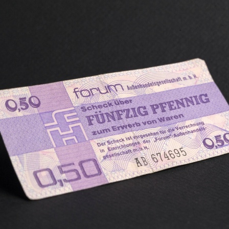 Forumscheck über 50 DM Pfennig für die bargeldlose Zahlung von Westwaren im Intershop der DDR von 1979