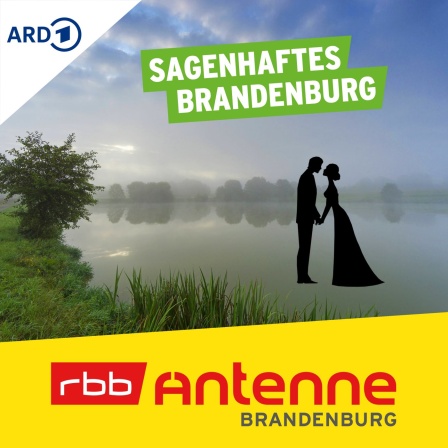Sagenhaftes Brandenburg: Landschaft mit See im Nebel, Silhouette eines Hochzeitpaars, Foto: imago images / blickwinkel; Antenne Brandenburg
