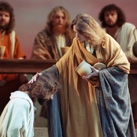 Maria Magdalena salbt Jesus