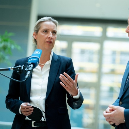 Alice Weidel, Fraktionsvorsitzende der AfD im Bundestag, und Tino Chrupalla, AfD-Bundesvorsitzender
