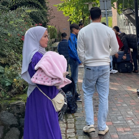 Flüchtlinge kommen in der Kreisstadt des Herzogtums Lauenburg, Ratzeburg, an.