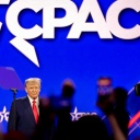 Donald Trump spricht auf der CPAC Konferenz, National Harbor, Maryland, USA
