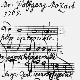 Wolfgang Amadeus Mozart, Notenhandschrift: "God is our refuge"