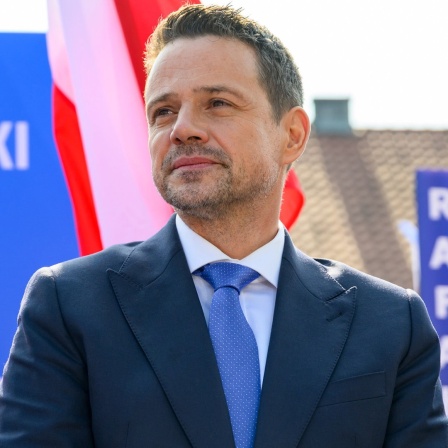 Der Bürgermeister von Warschau und Kandidat der Bürgerkoalition (KO) für die polnischen Präsidentschaftswahlen, Rafal Trzaskowski.