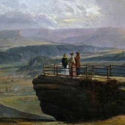 Gemälde - «Blick von der Bastei» 1819. Dahl, Johan Christian Clausen 1788-1857. 