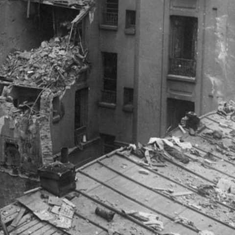 Luftkrieg zerstörtes Wohnhaus in Paris